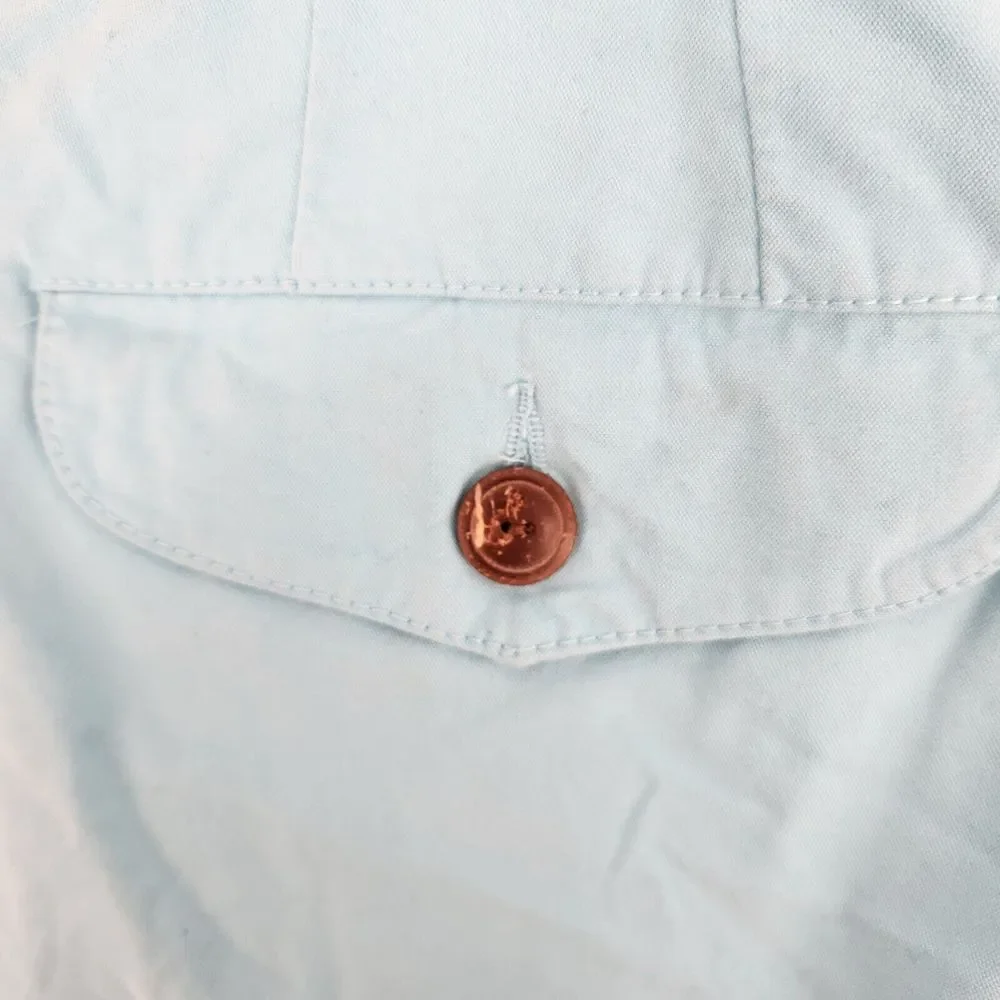 Polo Ralph Lauren Swimwear Boardshorts Light Blue Wood Button Rope Drawstring 34